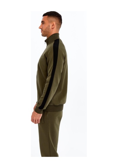 AR-MA Arma Erkek Slim Fit Reglan Kollu Fleto Cepli Tam Fermuar Dik Yaka Interlok Sweatshirt K30324989602 Haki