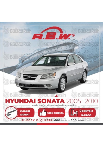 Rbw Hyundai Sonata 2005-2010 Ön Muz Silecek Takımı
