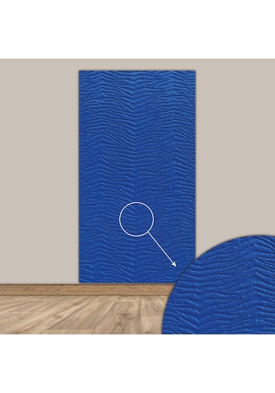Tink 3d Kendinden Yapışkanlı Akustik Keçe Panel Duvar Kağıdı Desenli 52x98 Cm 2 Adet 1 M² Mavi