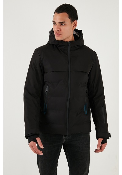 Buratti Regular Fit Kapüşonlu Kapitoneli Erkek Mont 497Dean Siyah