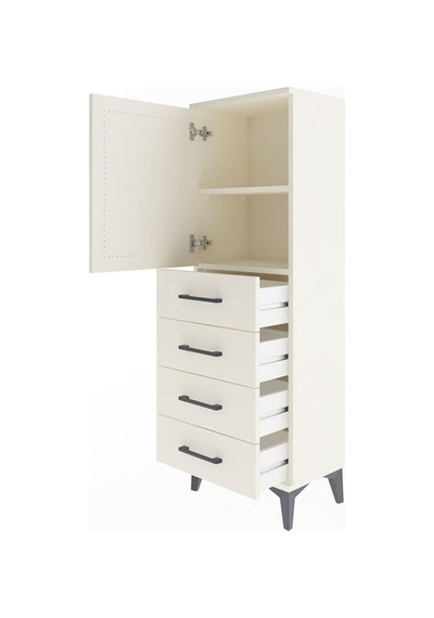 Arges Dolap 2 Raflı 4 Çekmeceli Tek Kapaklı 44x30x134 Aytaşı-... Aytaşı