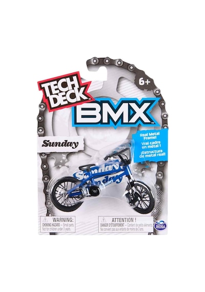 Tech Deck Bmx Bisikleti Sunday Mavi Gerçek Metal Çerçeve Parmak Bisiklet Oyuncak Model 12