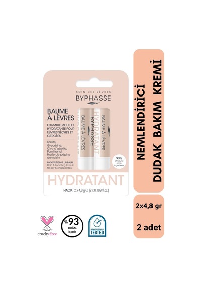 Byphasse Nemlendirici Dudak Bakım Kremi 2 x 4.8 G