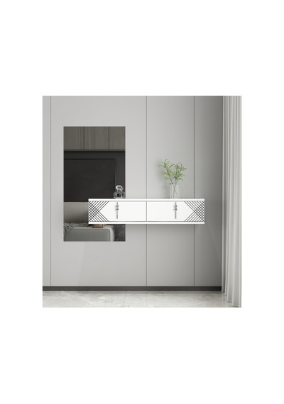 Carmen 90 Cm Duvara Monte Kapaklı Raflı Makyaj Masası Dresuar Beyaz-gümüş Beyaz-gümüş Carmen 90 Cm Duvara Monte Kapaklı Raflı Makyaj Masası Dresuar Beyaz-gümüş Beyaz-gümüş