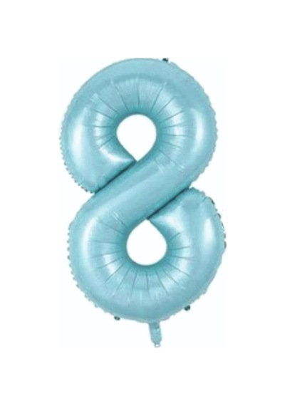 34" Folyo Rakam 76cm "8" Mavi / Blue Mavi