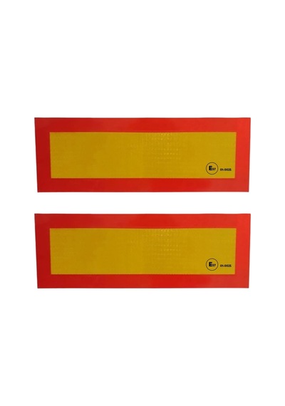 Badem10 Tüvtürk Uyumlu E57 Reflektörlü Fosforlu Tır Kamyon Dorse Çekici Arkası Bant 20 Cm X 56.5 Cm 1 Çift