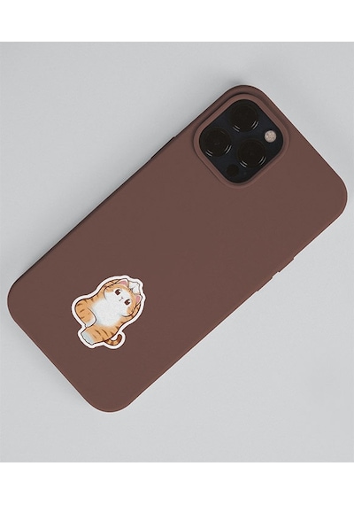 Kedi Çıkartmaları-2 Li - -mat Kağıt-sevimli Kedi Etiketleri -kawai Cat -sevimli Sticker -telefon Süslemeleri Gri
