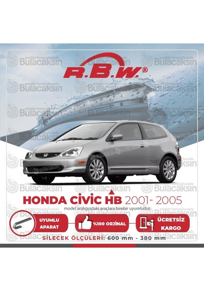 Rbw Honda Civic Hb 2001 - 2005 Ön Muz Silecek Takımı