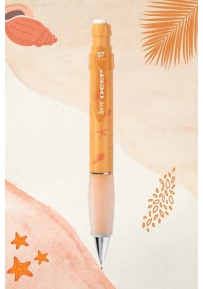 Deep Mekanik Kurşun Kalem 0.7 Mm Hardal Sarısı Denızyıldız Deseni Genel