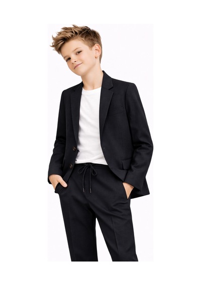 Ahengim Erkek Çocuk Modern Casual Slim Fit Takım Elbise Ak2850 Siyah Ahengim Erkek Çocuk Modern Casual Slim Fit Takım Elbise Ak2850 Siyah
