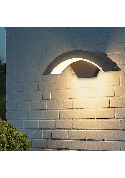 Elektrikle Çalışır 24 Watt İç Ve Dış Mekan Led Duvar Aplik Bahçe Kapı Girişi Armatür 3200k Gün Işığı Gün Işığı - Sarı