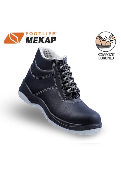 Mekap Policap 023 S3 Kompozit Burun Ara Tabanlı İş Botu Siyah