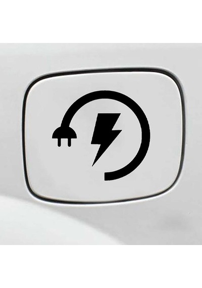 Elektrikli Araç Araba Depo Kapağı Yapıştırması Priz Etiketi Uyarısı 13cm.jpeg
