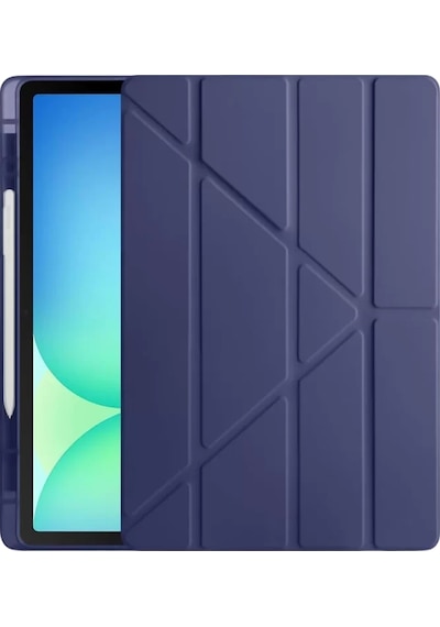 Newface Apple İpad Pro 13 2024 Kılıf Kalemlikli Hugo Tablet Kılıfı - Lacivert