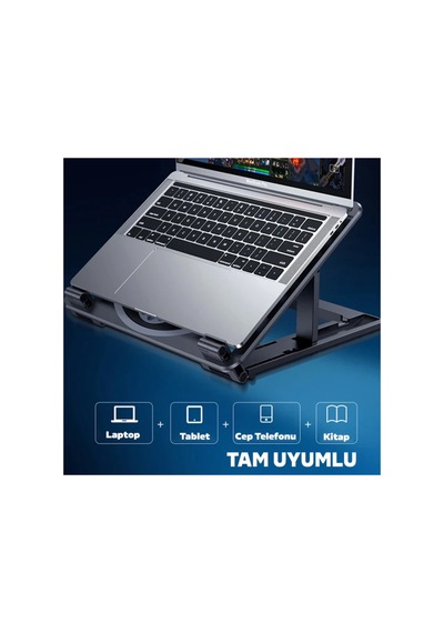 Ally Ayarlanabilir Taban Çift Fanlı Tablet Ve Laptop Soğutucu Stand- 5775 - Karbul4801-7245 Siyah Siyah Ally Ayarlanabilir Taban Çift Fanlı Tablet Ve Laptop Soğutucu Stand- 5775 - Karbul4801-7245 Siyah Siyah