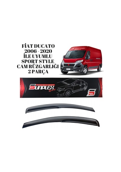 Fiat Ducato 2006 2007 2008 2009 2010 2011 2012 2013 2014 2015 2016 2017 2018 2019 2020 İle Uyumlu Sport Style Cam Rüzgarlığı 2 Parça Sunplex 2 Adet