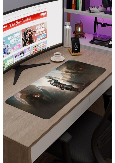 Dark Souls Kaymaz Dikişli Kauçuk Oyuncu Mousepad V4 - 70x30 Xl Gaming Mouse Pad Fare Altlığı