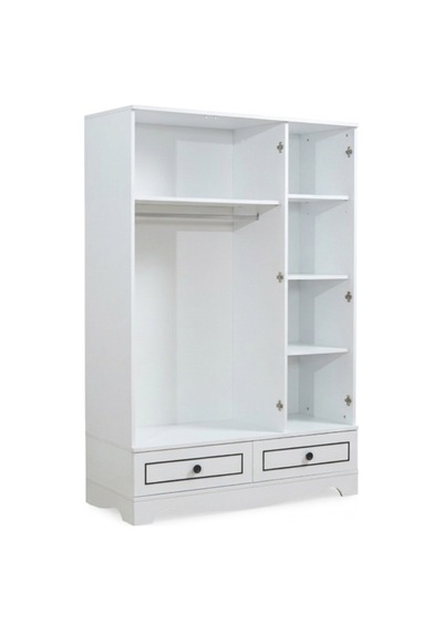 Papatya Genç Odası - 3 Kapılı Dolap, Bazalı Karyola, Şifonyer - 120x200, Beyaz
