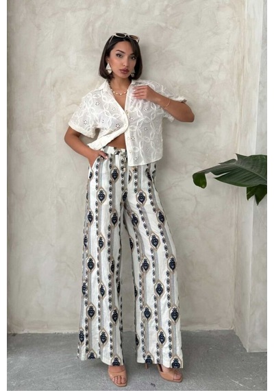 Verymoda Nakışlı Pantolon D2863 Taş