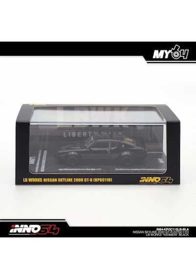 Inno 1/64 Nissan Skyline 2000 Gt-r Kpgc110 Lb Works "kenmeri" Black Çok Renkli
