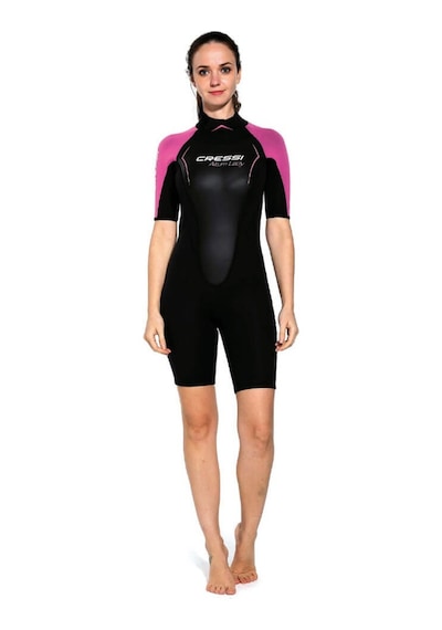 Cressi Altum Lady Shorty Yüzme Elbisesi (553097481)-Black - Pınk-3Mm - S Siyah - Pembe