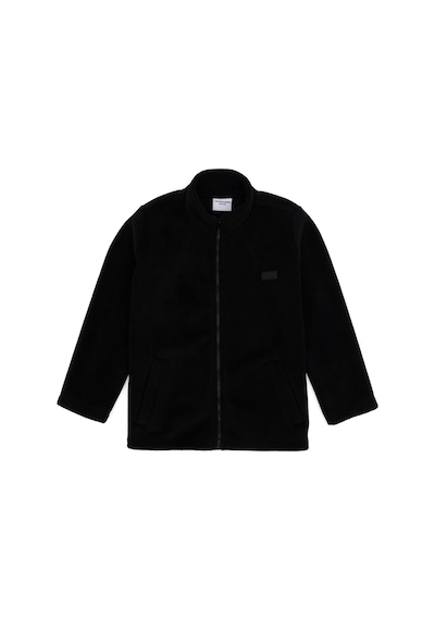 U.S. Polo Assn. Erkek Çocuk Siyah Fermuarlı Polar Sweatshirt 50293545-VR046