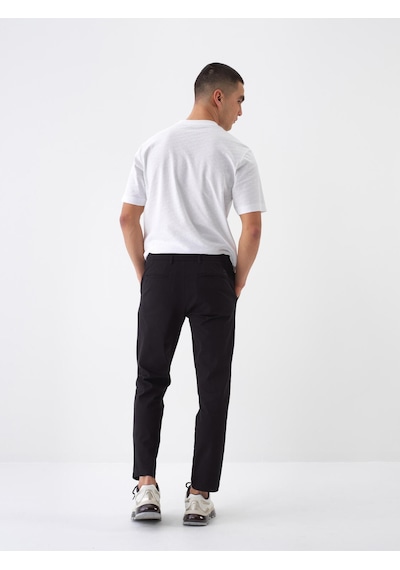 Xint Siyah Pamuk Dokulu Slim Fit Jogger 100685