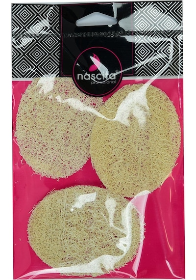 Nascita Doğal Kabak Lifli Peeling Oval Yüz Pedi Kese 3 Adet 9x7 C