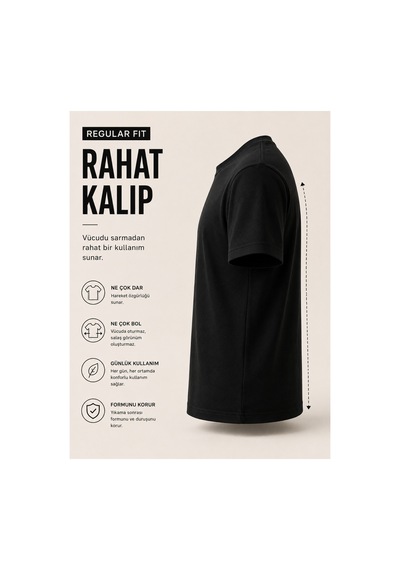 Masion Rae Erkek 5'li Basic Tişört Seti Regular Fit Bisiklet Yaka %100 Pamuk 30/1 Süprem Lacivert-lacivert-bej-bej-beyaz