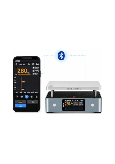 Hp20 200w 350 C Pd3.1 Type-c Mini Pcb Ön Isıtma Istasyonu Bluetooth & Mobil Uygulama Destekli