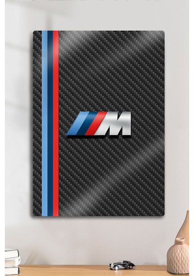 Metal 3d Baskı - M Performance, Carbon Temalı, Bmw Dekoratif Tablo
