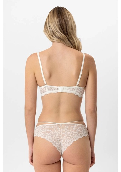Pierre Cardin Soft Push Up Kaplı Dantelli Sütyen Takım Ekru