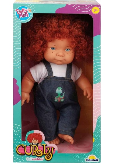 NessiWorld Kıvırcık Saçlı Curly Bebek 35 Cm Çok Renkli