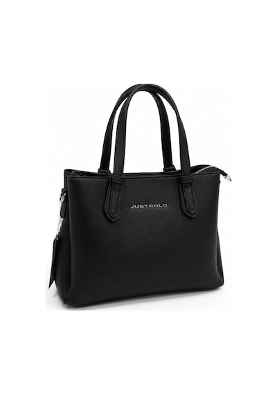 Just Polo Kadın Günlük Veya Özel Kullanıma Uygun Ayarlanabilir Askılı Lüks Tasarım El Ve Omuz Çantası Shopper Siyah