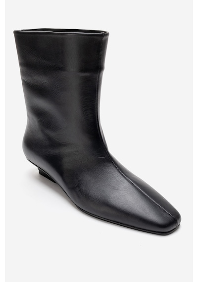 Luvishoes Nacho Siyah Cilt Hakiki Deri Kadın Bot Siyah