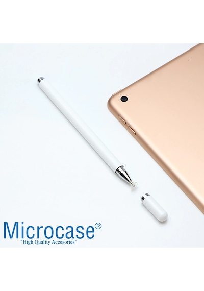 Telefon Tablet Disk Uçlu Stylus Pen Dokunmatik Kalem AL3461 Beyaz