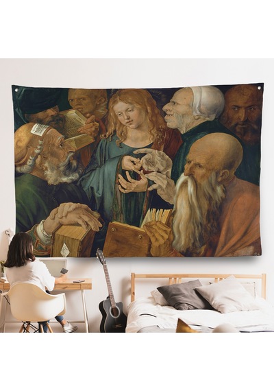 Albrecht Dürer - Doktorlar Arasında İsa Duvar Örtüsü --7255