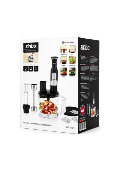 Sinbo El Multi Blender Seti - 2 Litre Hazneli - Paslanmaz Çelik Bıçaklı Diğer