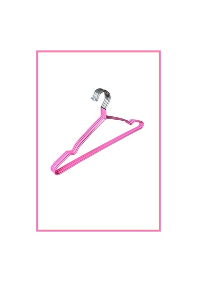 Silikon Kaplamalı Kaydırmaz Metal Elbise Askısı 40 Cm - 5 Adet Metal Mavi Diğer