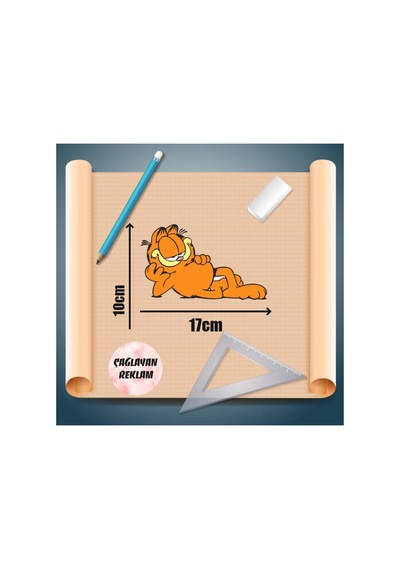 Tembel Kedi Oto Sticker, Motorsiklet, Laptop, Kask, Araba Sticker 17x10 Cm