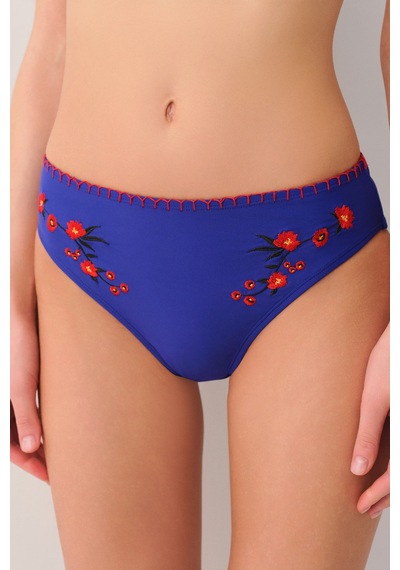 Suwen Bohem Kroşetalı Bikini Alt Sb25305303303 Lacivert