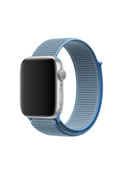 Caseonn Apple Watch Uyumlu Ultra 3 49mm Kordon Hasır Kumaş Nylon Kayış Mavi