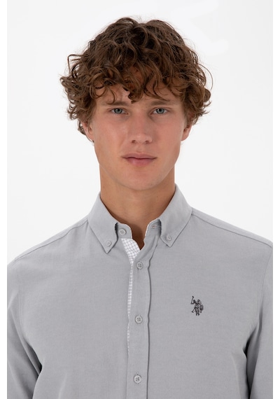 U.s. Polo Assn. Erkek Gri Gömlek Desenli 50316644-vr024 Gri