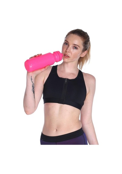 Swoosh Orta Destekli Dolgulu Önü Fermuarlı Kadın Spor Sütyeni Dd1205-010 Siyah