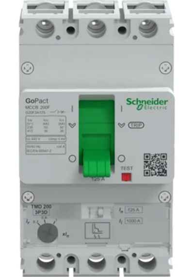 Schneider Electric Gopact Mccb G20F3A125 125A 36Ka Ayar Sahalı Şalter (200F, 3P3D)