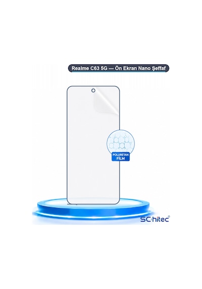 Realme C63 5g Uyumlu Ön Yüzey Nano Şeffaf Hidrojel Ekran Koruyucu 66601455
