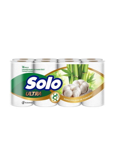 Solo Ultra Organik Bambu & Pamuk Özlü Tuvalet Kağıdı 16'lı - 7 Adet Tarı
