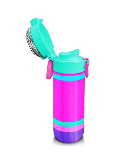 Coral High Kids Çok Renkli Pipetli Ve Direkt İçim Çelik Termos 500 Ml 31864 Pembe