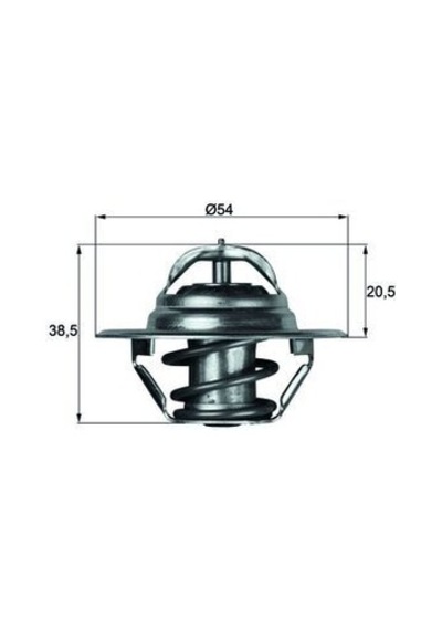 Termostat - Fiat 124, 850, 125, 900 - Mahle-tx387d