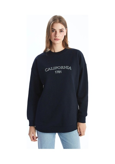 LC Waikiki Lcw Modest Lacivert Bisiklet Yaka Baskılı Oversize Kadın Sweatshili Oversize Kadin Sweatshirt Tunik LC Waikiki Lcw Modest Lacivert Bisiklet Yaka Baskılı Oversize Kadın Sweatshili Oversize Kadin Sweatshirt Tunik